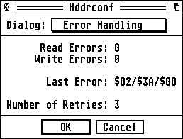 Hddrconf, error handling